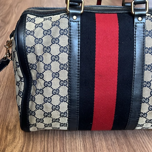 A196- ๐ฏ % authentic Gucci Boston tote bag - Picture 8 of 16